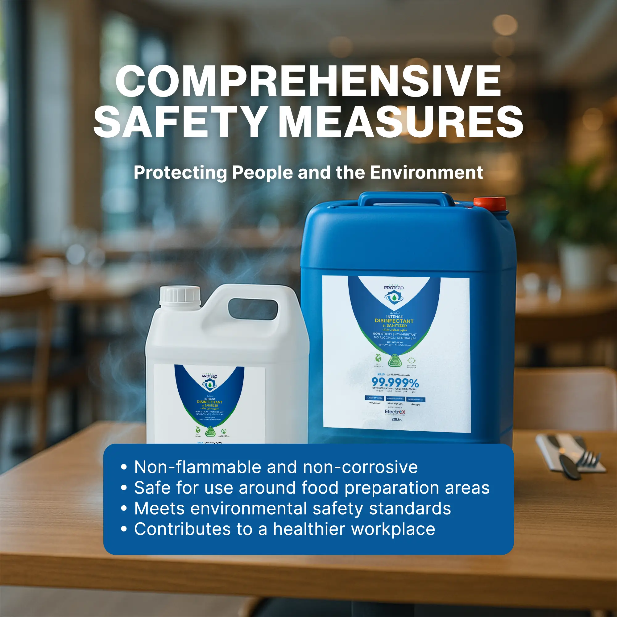 Aqua Protego Hypochlorous Acid Disinfectant 20L – Non-Toxic, Alcohol-Free HOCl Solution | Hospital-Grade Bulk Disinfectant for Fogging, Spraying & Mopping | Safe for All Surfaces - Image 6