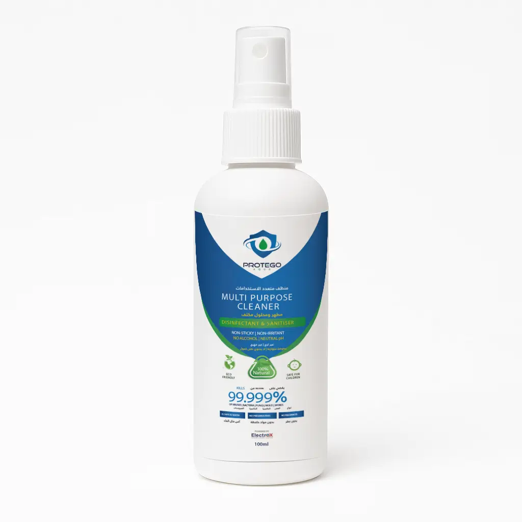 Aqua Protego - All Purpose Hypochlorous Acid Spray Cleaner (100 ml) - Non-Toxic, 100% Pure HOCl, Kills 99.999% Germs