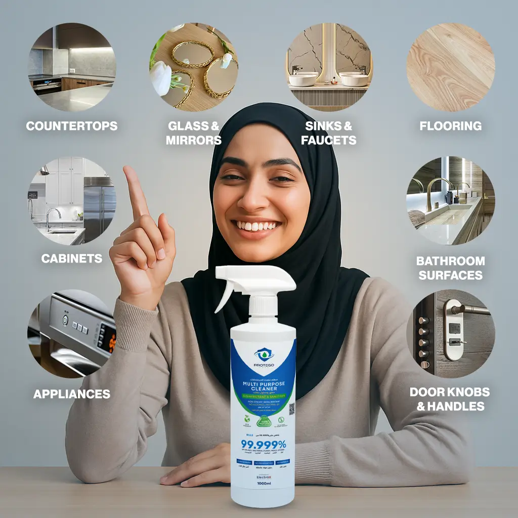 Aqua Protego - Multi Purpose Hypochlorous Acid Spray Cleaner (1000 ml) - Non-Toxic Disinfectant - Image 8