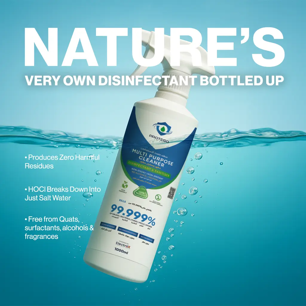 Aqua Protego - Multi Purpose Hypochlorous Acid Spray Cleaner (1000 ml) - Non-Toxic Disinfectant - Image 3