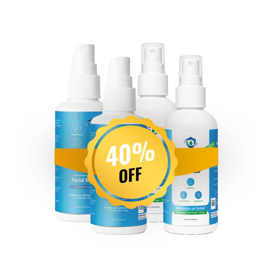 Aqua Protego Ultimate Skincare Duo Bundle - Complete HOCl Spray Pack Offer