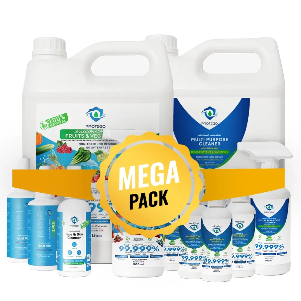 Aqua Protego Ultimate Mega Pack - Face Sprays, Cleaner, Disinfectant & Food Sanitizer